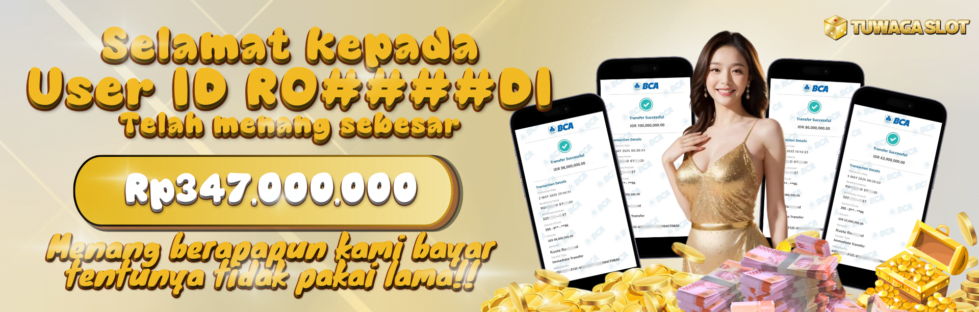 Di TUWAGASLOT Menang Berapapun Dibayar Lunas